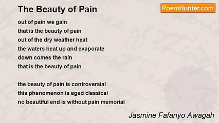 Jasmine Fafanyo Awagah - The Beauty of Pain