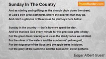 Edgar Albert Guest - Sunday In The Country
