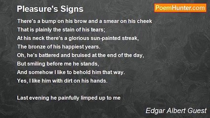 Edgar Albert Guest - Pleasure's Signs