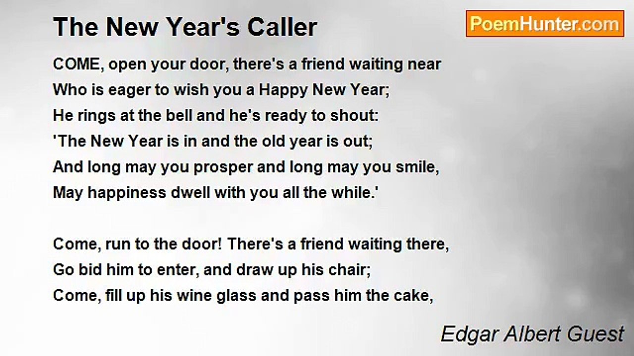 Edgar Albert Guest - The New Year's Caller