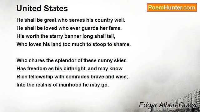 Edgar Albert Guest - United States