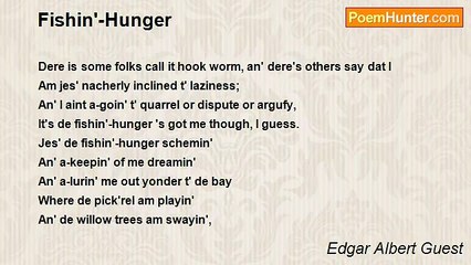 Edgar Albert Guest - Fishin'-Hunger
