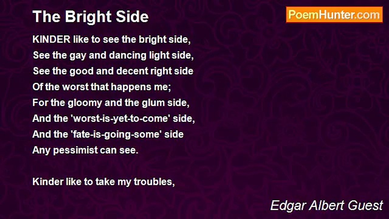 Edgar Albert Guest - The Bright Side