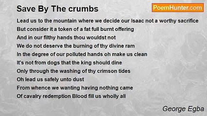 George Egba - Save By The crumbs