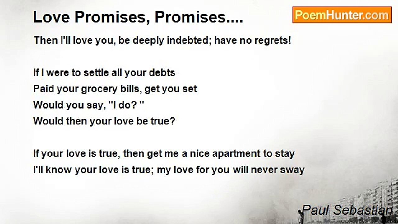 Paul Sebastian - Love Promises, Promises....