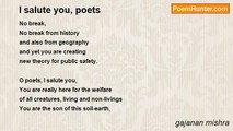 gajanan mishra - I salute you, poets