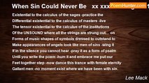 Lee Mack - When Sin Could Never Be   xx xxx xx Orirginal 12 18 2010