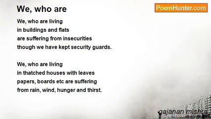 gajanan mishra - We, who are