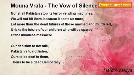 Hardik Vaidya - Mouna Vrata - The Vow of Silence.