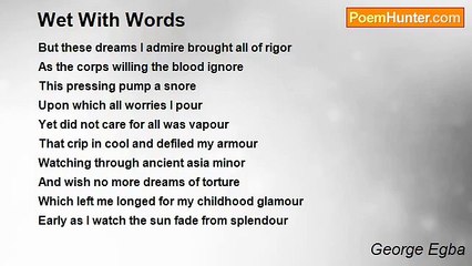 George Egba - Wet With Words