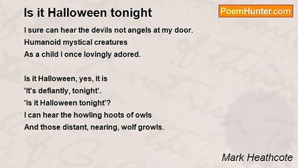 Mark Heathcote - Is it Halloween tonight