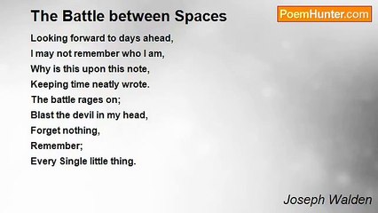 Joseph Walden - The Battle between Spaces