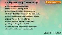 Joseph T. Renaldi - An Upstanding Community