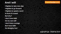 ABHIPSA TRIPATHY - And I will