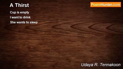 Udaya R. Tennakoon - A Thirst