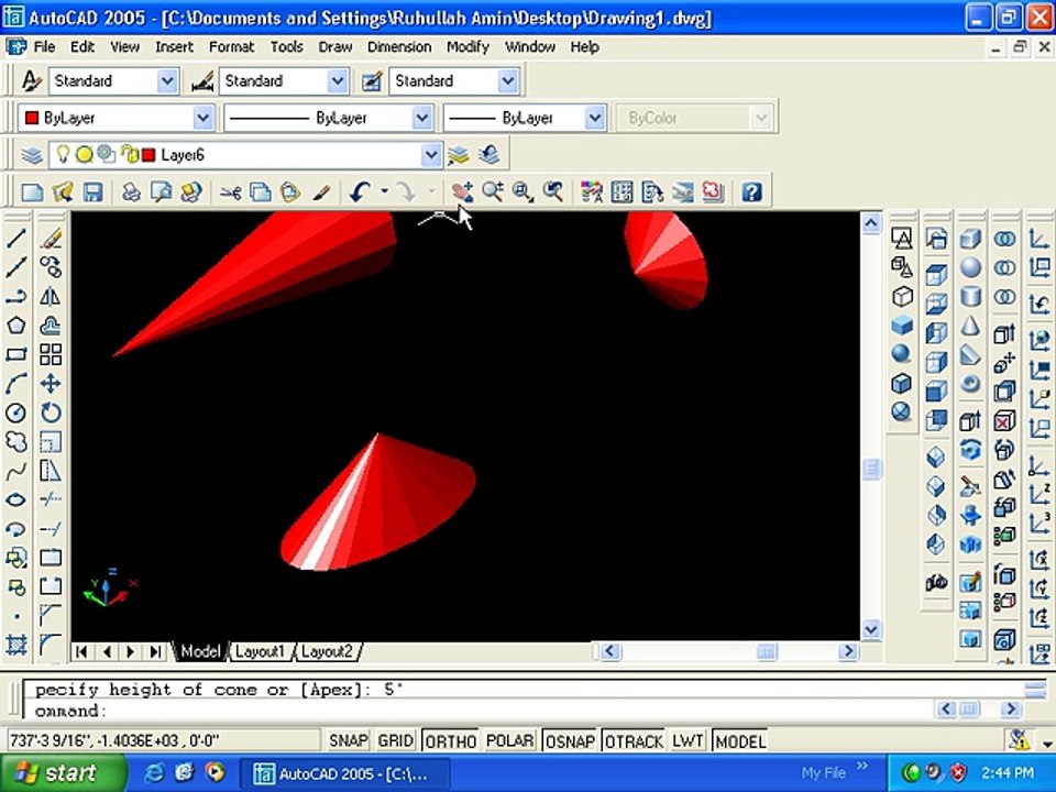 Day 9Auto Cad  Solid Bar  in pashto