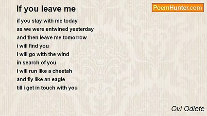Ovi Odiete - If you leave me