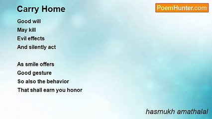 hasmukh amathalal - Carry Home