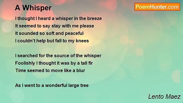 Lento Maez - A Whisper