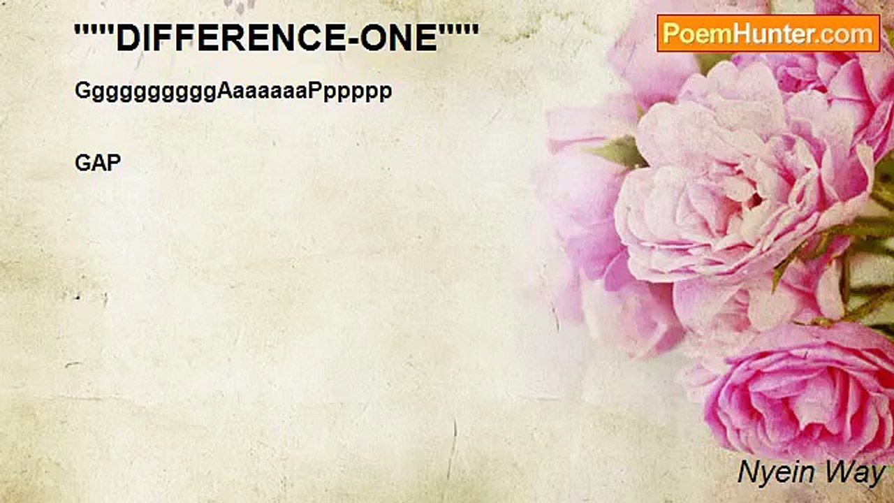Nyein Way - '''''DIFFERENCE-ONE'''''