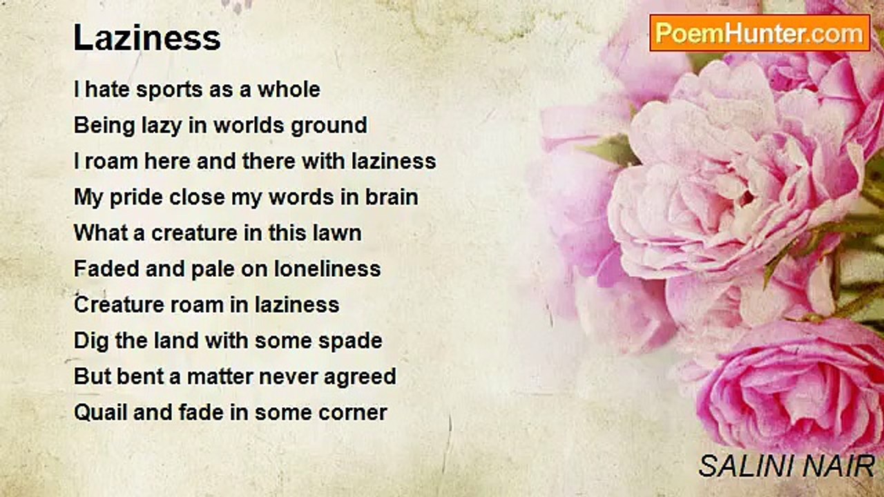 SALINI NAIR - Laziness