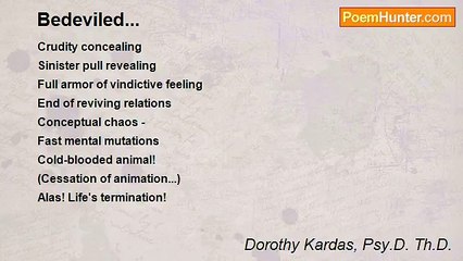Dorothy Kardas, Psy.D. Th.D. - Bedeviled...
