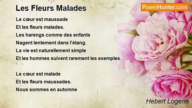 Hebert Logerie - Les Fleurs Malades