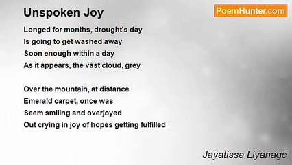 Jayatissa Liyanage - Unspoken Joy