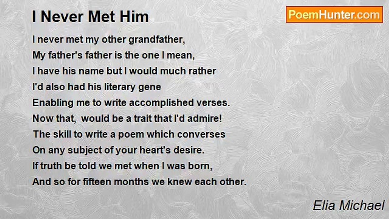 Elia Michael - I Never Met Him