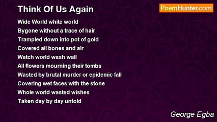 George Egba - Think Of Us Again