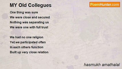 hasmukh amathalal - MY Old Collegues