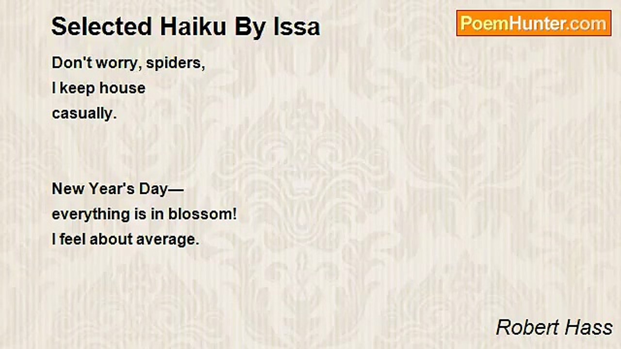 Robert Hass - Selected Haiku By Issa