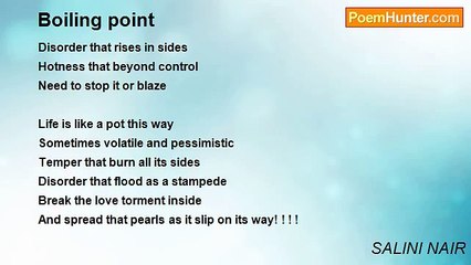 SALINI NAIR - Boiling point