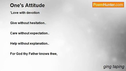 ging taping - One's Attitude