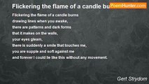 Gert Strydom - Flickering the flame of a candle burns