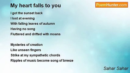 Sahar Sahar - My heart falls to you