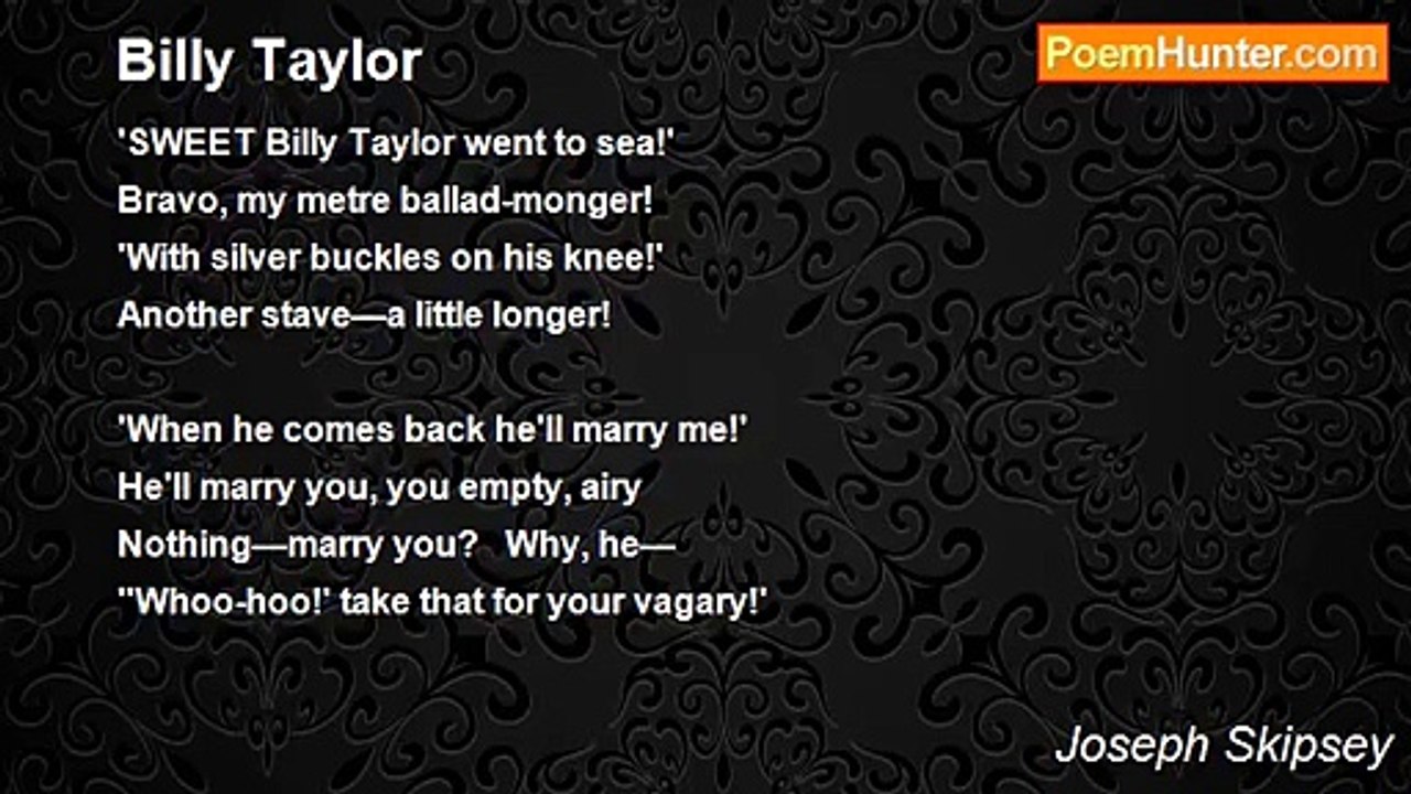 Joseph Skipsey - Billy Taylor