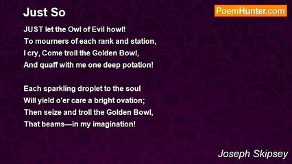 Joseph Skipsey - Just So