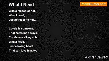 Akhtar Jawad - What I Need