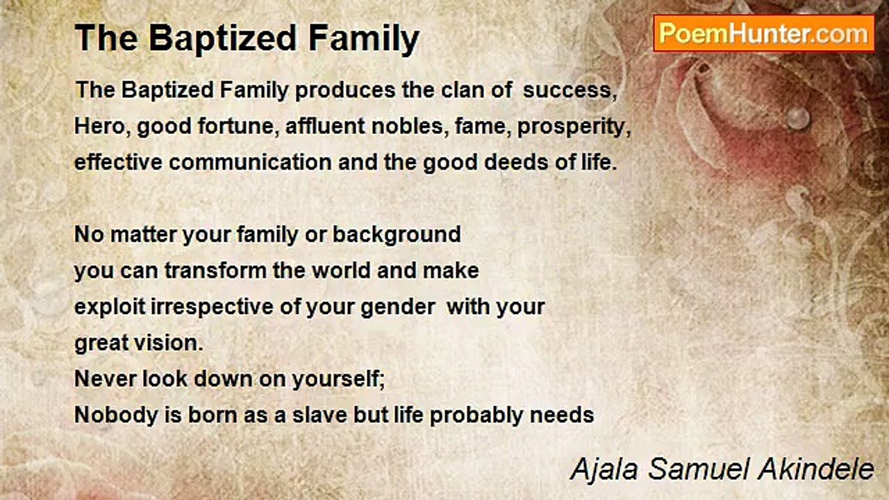 Ajala Samuel Akindele - The Baptized Family