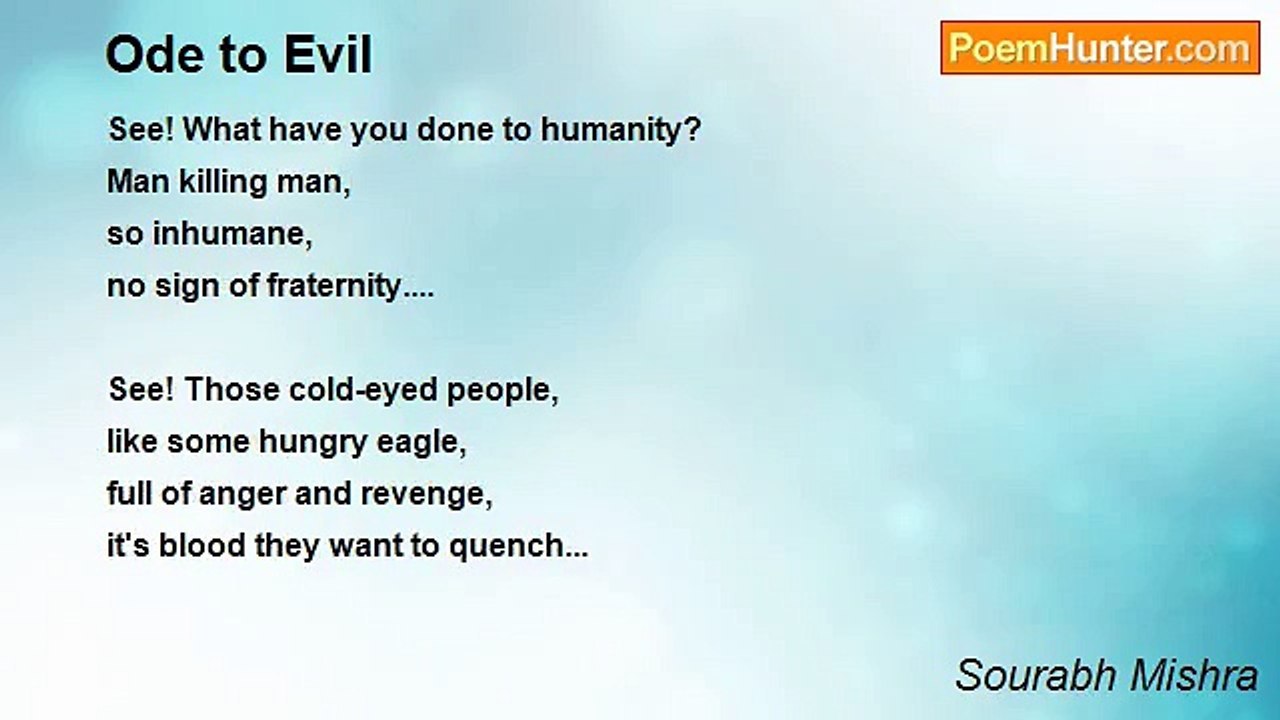 Sourabh Mishra - Ode to Evil
