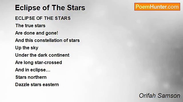 Orifah Samson - Eclipse of The Stars