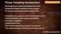 Geetha Jayakumar - Those Tempting Sandwiches!