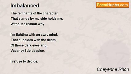Cheyenne Rhon - Imbalanced