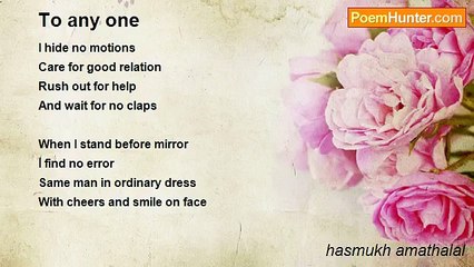 hasmukh amathalal - To Any One