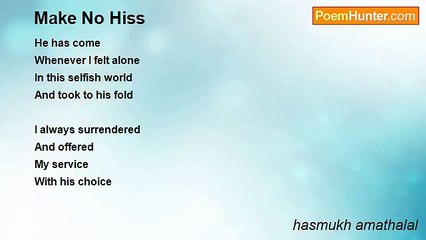hasmukh amathalal - Make No Hiss