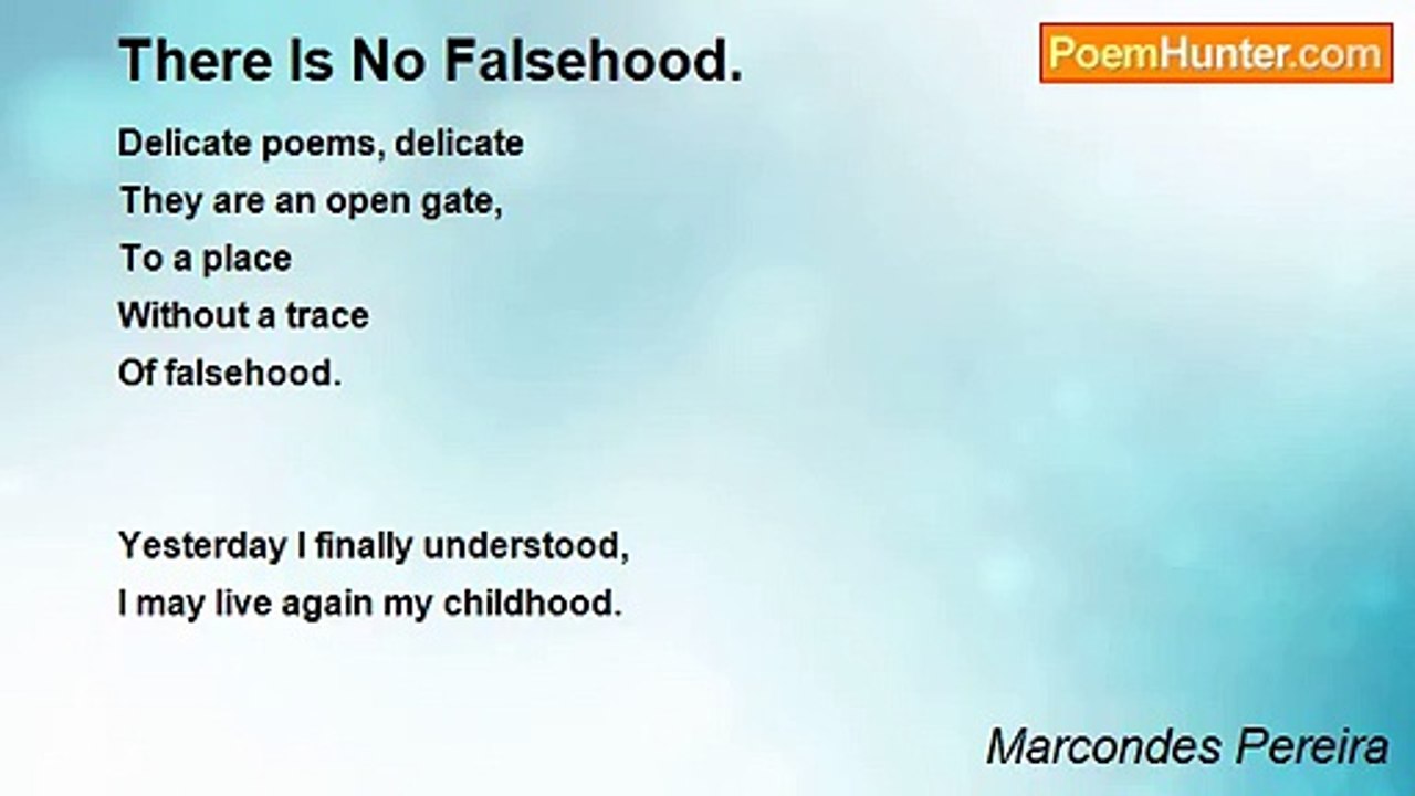 Marcondes Pereira - There Is No Falsehood.