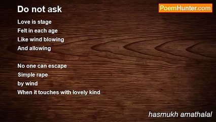 hasmukh amathalal - Do not ask