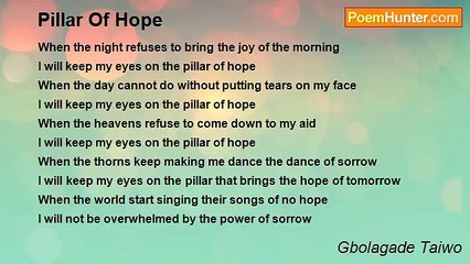 Gbolagade Taiwo - Pillar Of Hope