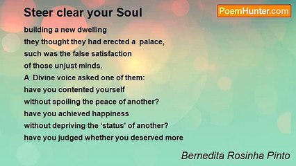 Bernedita Rosinha Pinto - Steer clear your Soul